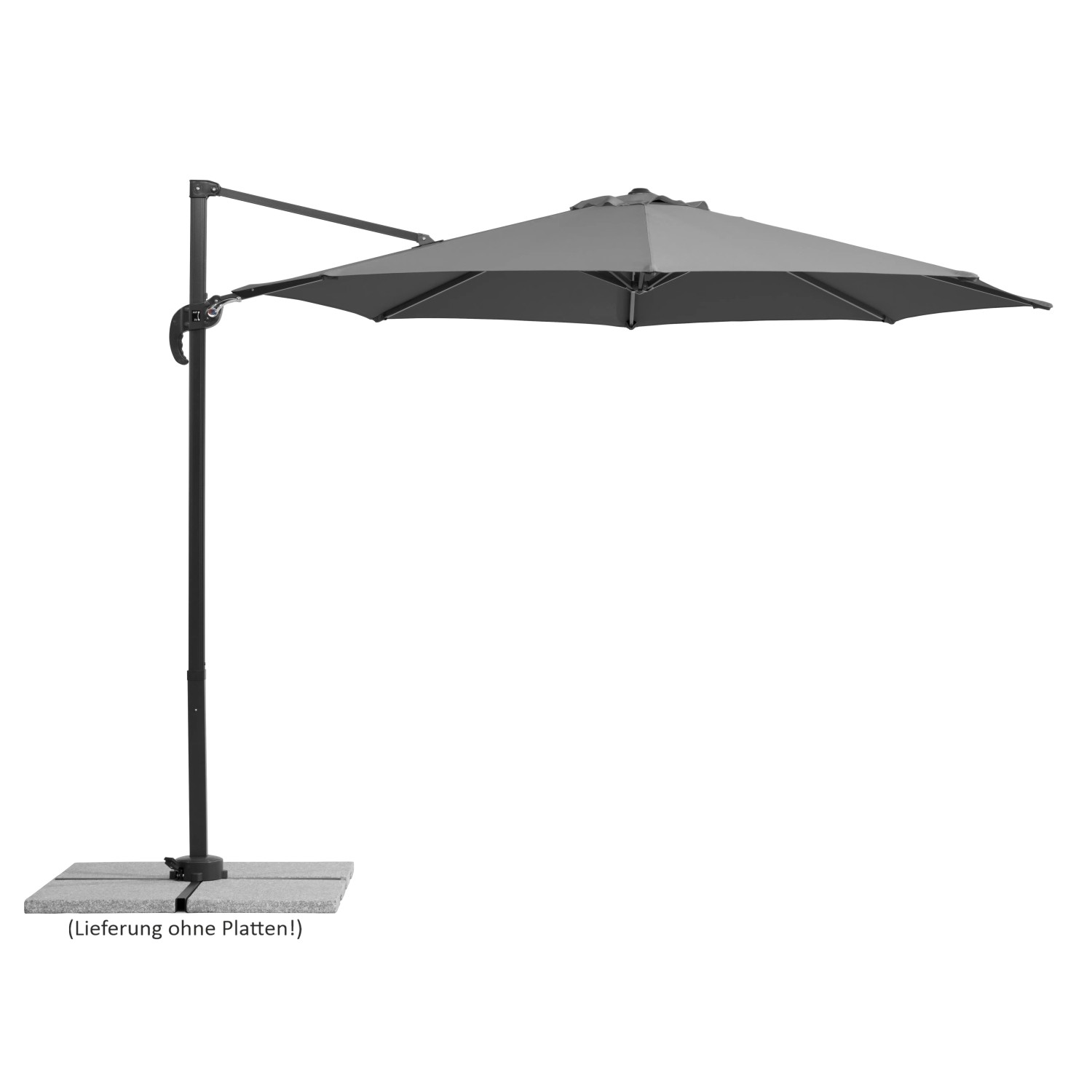 E-shop Schneider Slnečník Rhodos Junior antracitový pr. 300 cm