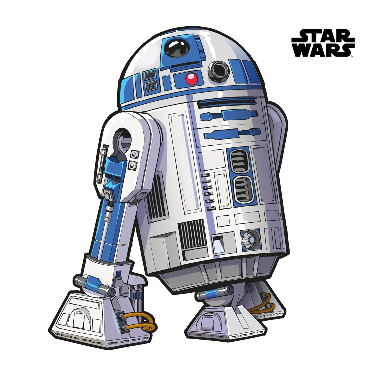 E-shop Komar Samolepiaca vliesová fototapeta Star Wars XXL R2D2 127 x 120 cm