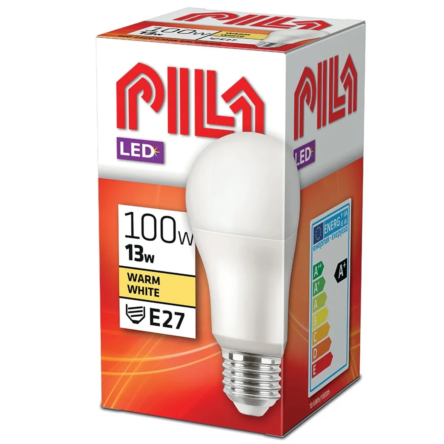 E-shop Philips LED žiarovka Pila E27, 13 W, 1521 lm, 2700 K