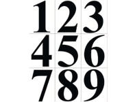 Walteco Domové čísla 0-9 samolepiace, výška 38 mm