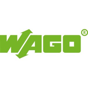Logo Wago, zelený nápis na bielom pozadí.