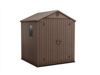 Keter Plastový záhradný domček Darwin 6x6, hnedá, 190 x 182 x 221 cm