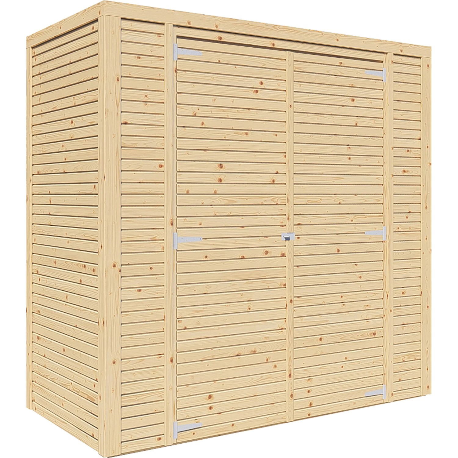 E-shop Bertilo Drevený domček na náradie Box 1, prírodný, 208 x 103 cm