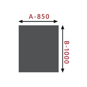 Štvorcová doska pre krby a kachle, rozmery: 850 x 1000 mm.