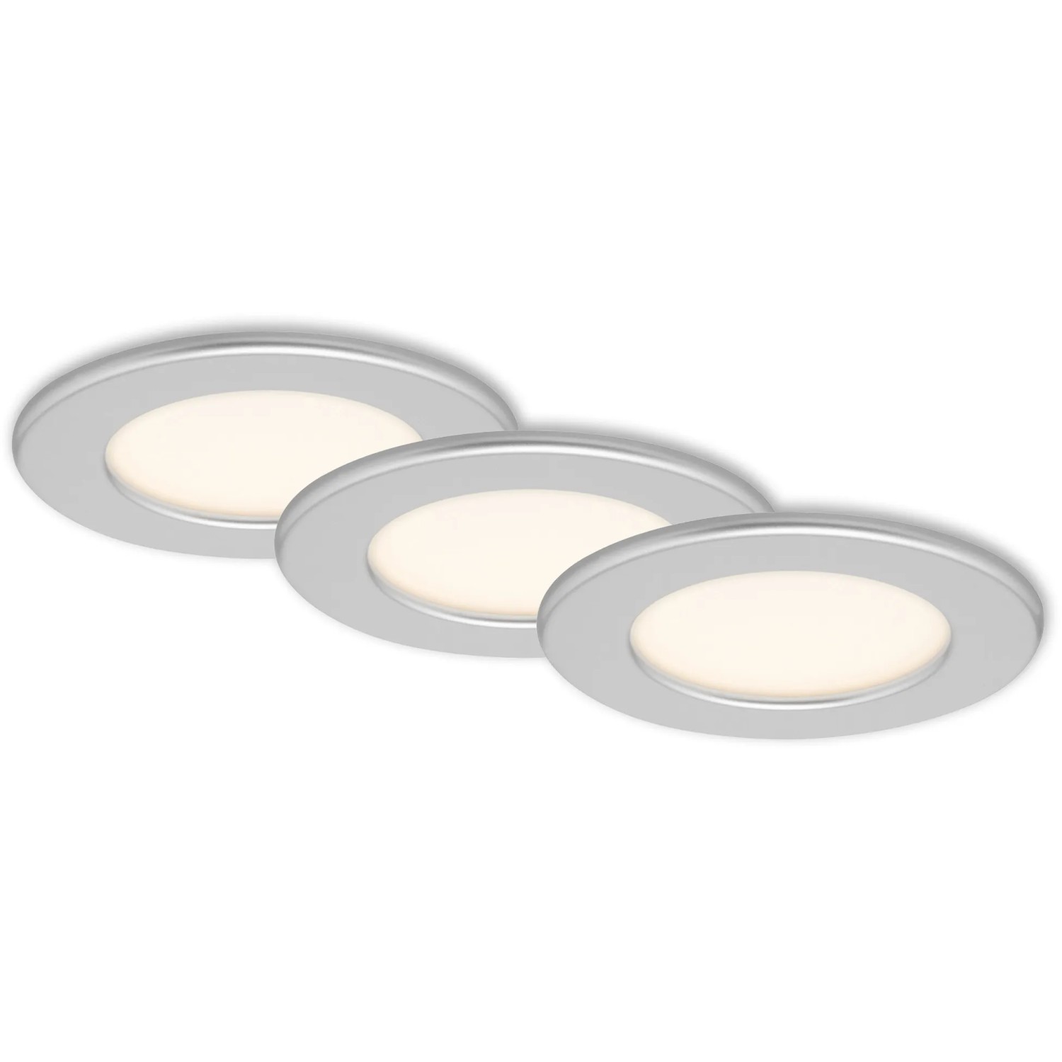 E-shop BRILO Vstavané LED svietidlo Thin 3-dielna súprava chróm-matné