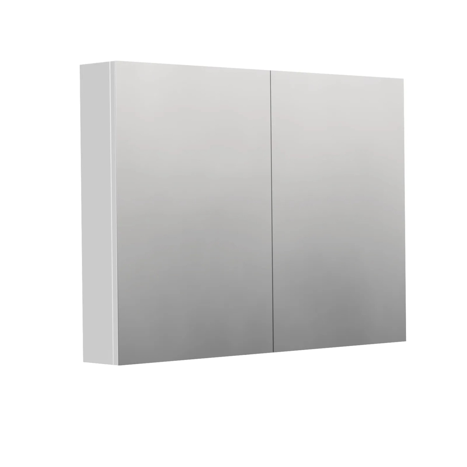 E-shop INTEDOOR Zrkadlová skriňa BEE, 2 dvere, el.zásuvka, IP44, š. 100cm, biela mat