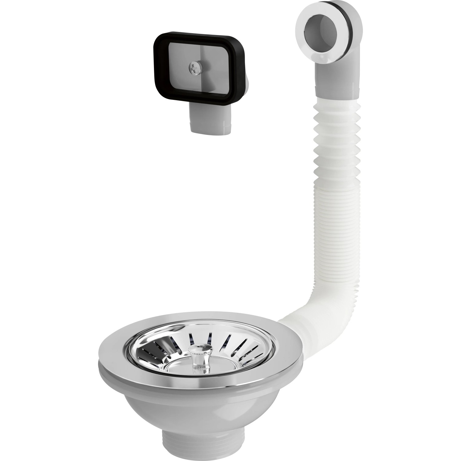 E-shop Prevex Drezová výpust 1 1/2" s prepadom, chróm, pr. 114 mm