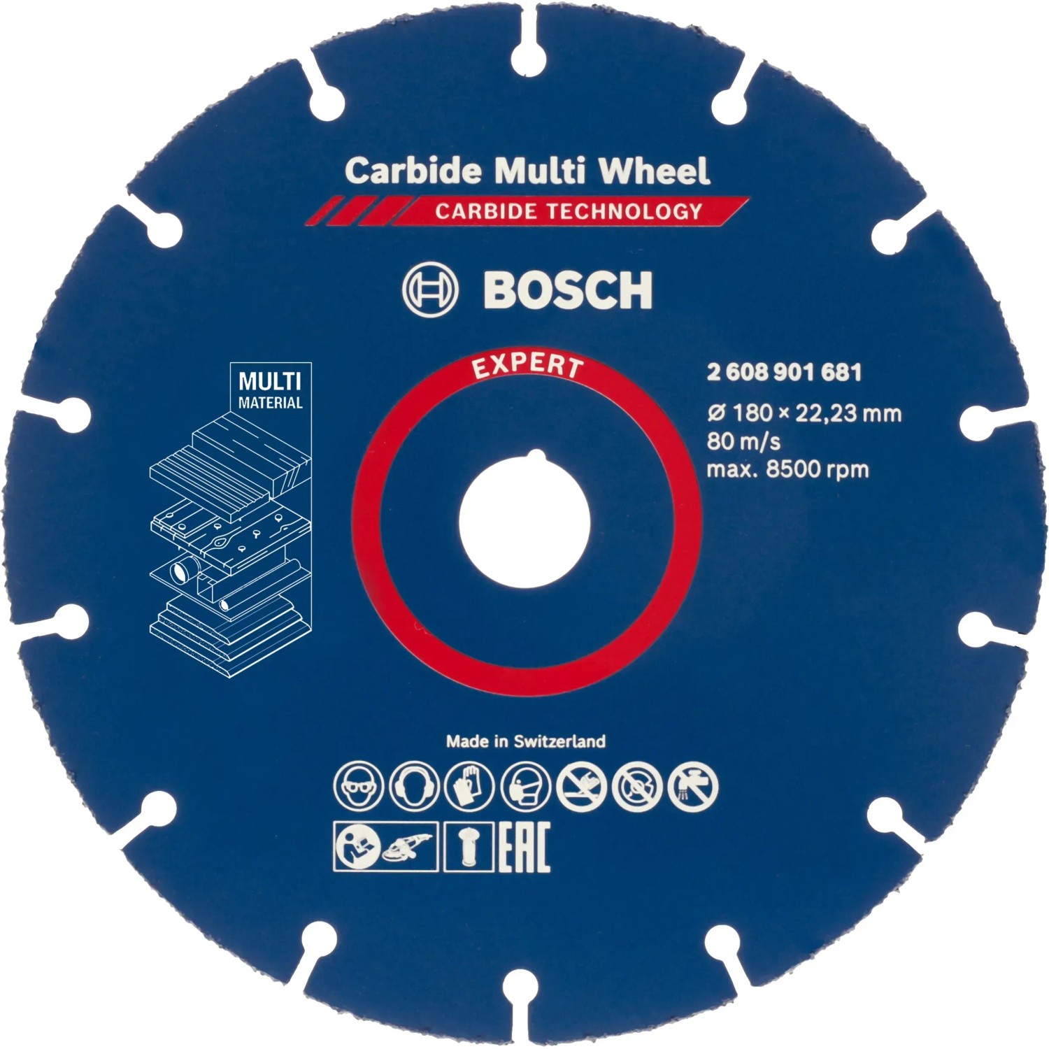 E-shop Bosch Rezný kotúč Expert Carbide Multi Wheel, pr. 180 mm