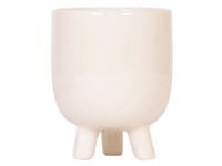 Keramický kvetináč Gummy biely pr. 9 x 10 cm