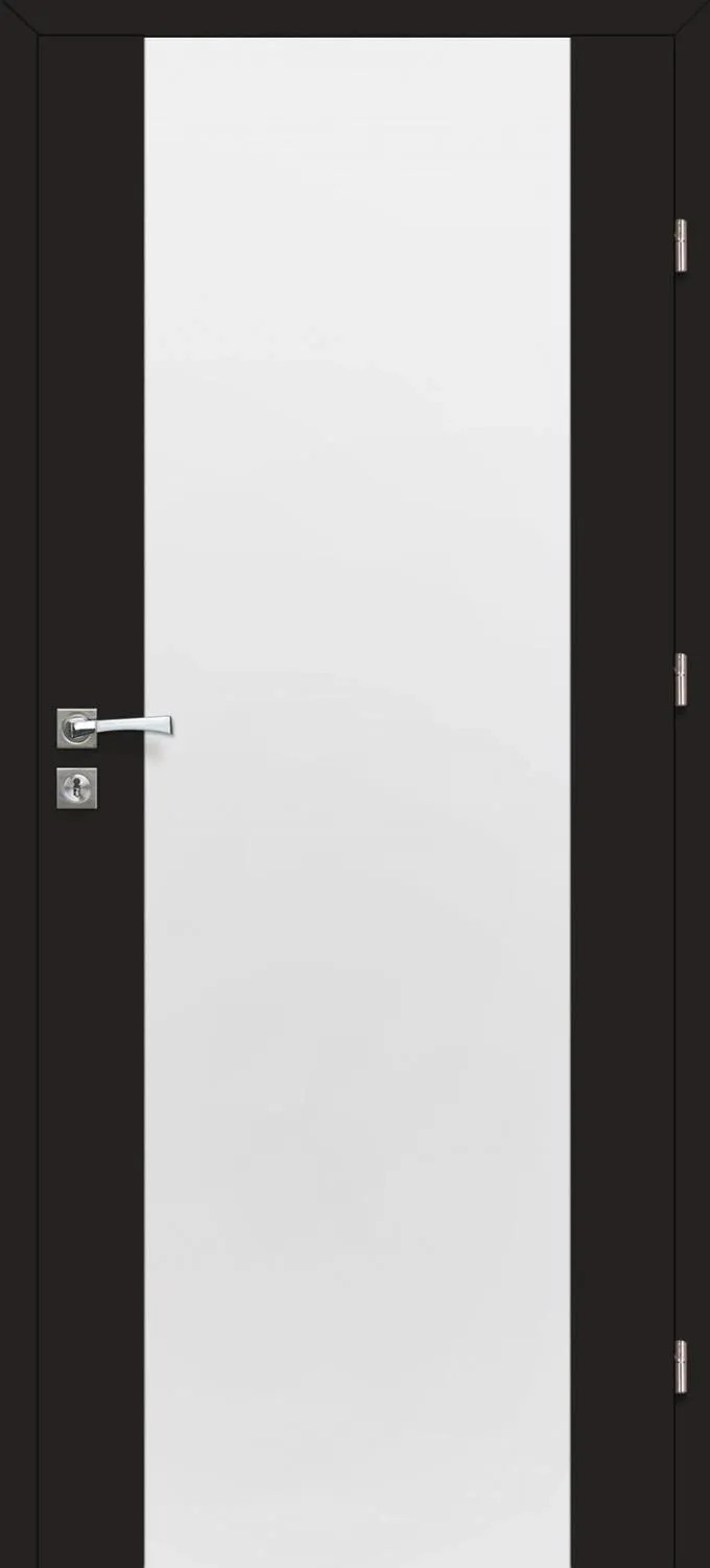 Voster Rámové falcové interiérové dvere WINDOOR II, f.Platinum, čierna mat, 70 P