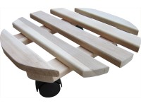 OBI Vozík pod kvetináč okrúhly buk prírodný priemer 30 cm