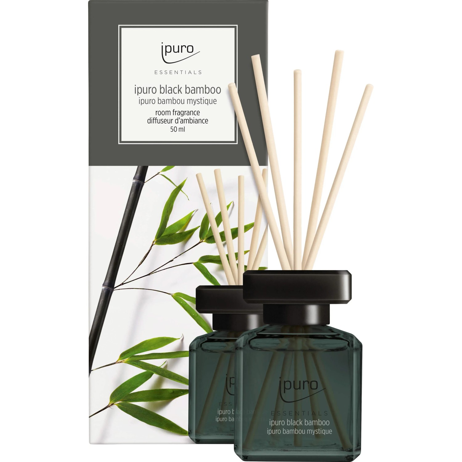 E-shop Ipuro Aroma difuzér Essentials, Black Bamboo, 50 ml