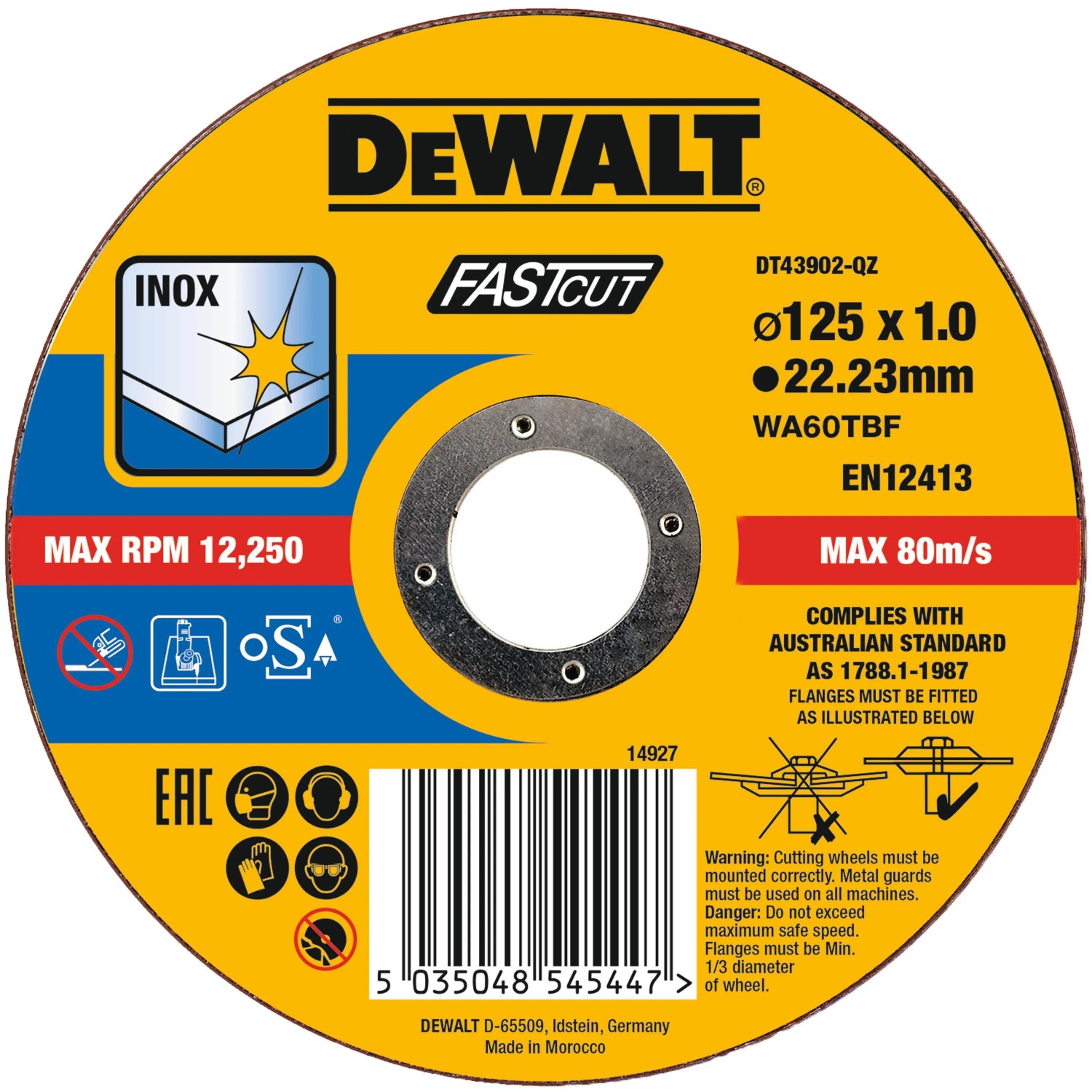 E-shop DeWALT Rezný kotúč na nerez DT43902 pr. 125 x 22,23 mm
