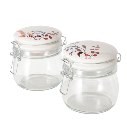 Boltze Home Sklenená dóza Brinja, 2 varianty, pr. 10 x 12 cm