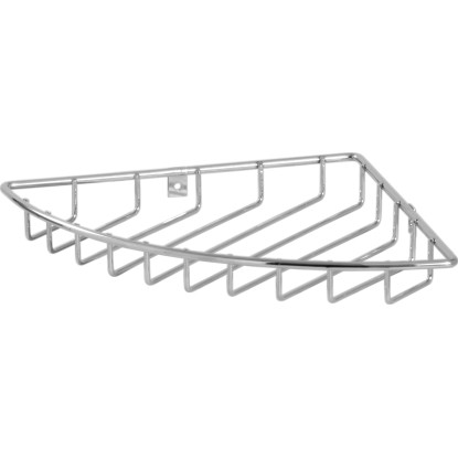 Rohová drôtená odkladacia polica