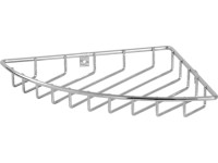 Rohová drôtená odkladacia polica