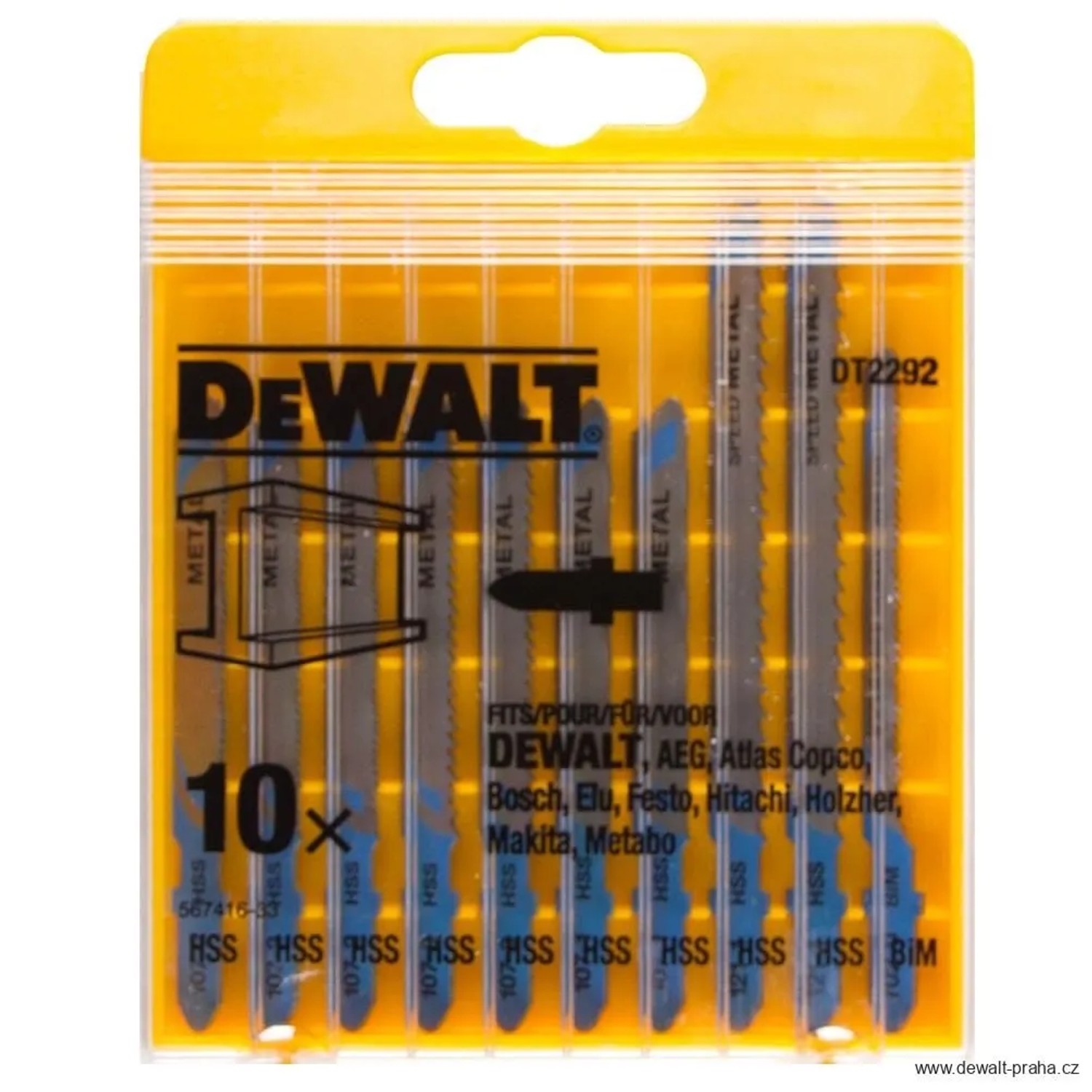 E-shop DeWALT Súprava pílových listov na rezanie kovu, 10-dielna