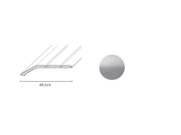 Döllken Profiles Ukončovací profil DP 11 S Samolepiaca 40 x 8 x 900 mm, striebor