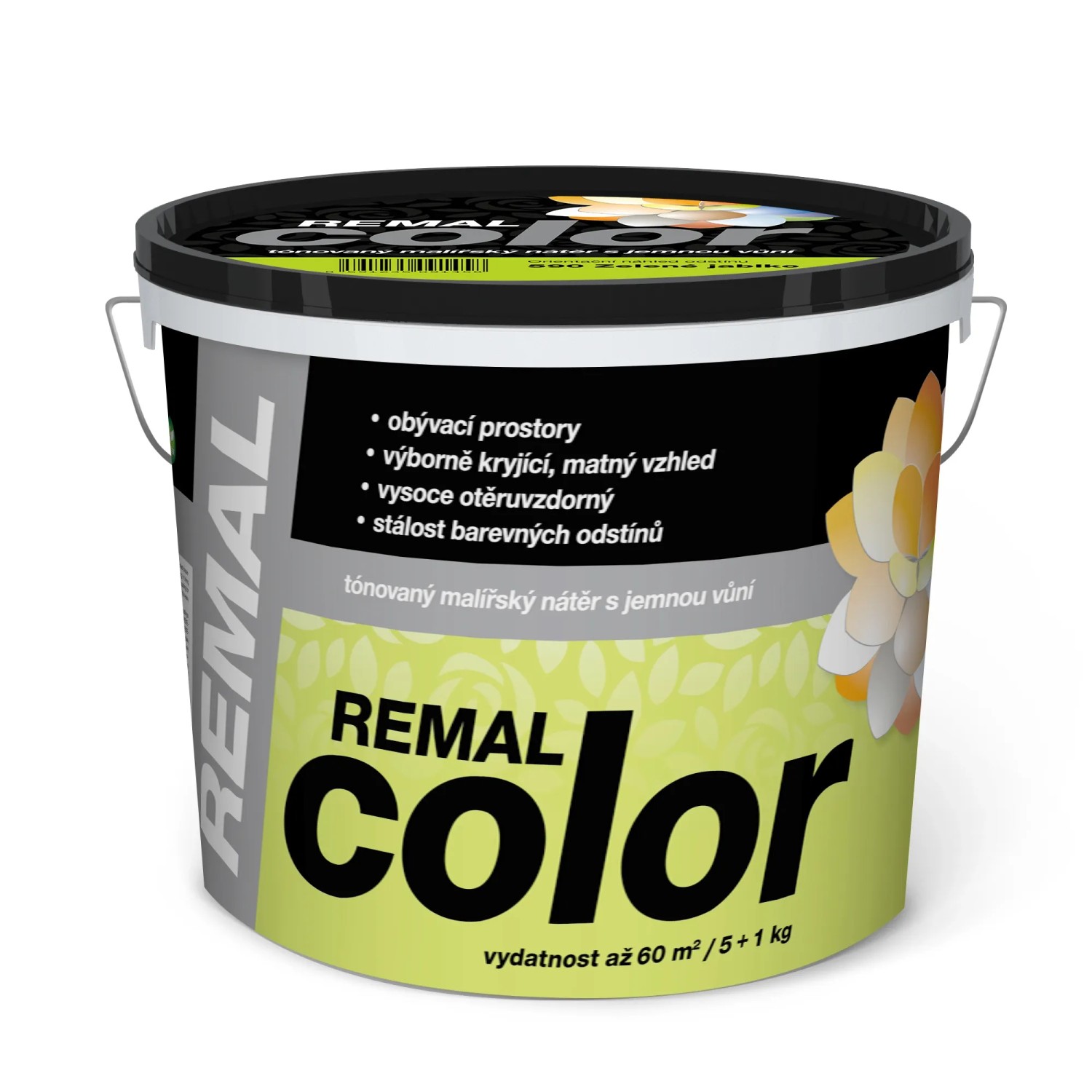 E-shop REMAL Color Tónovaný maliarsky náter s jemnou vôňou, 590 Zelené jablko, 5 + 1 kg
