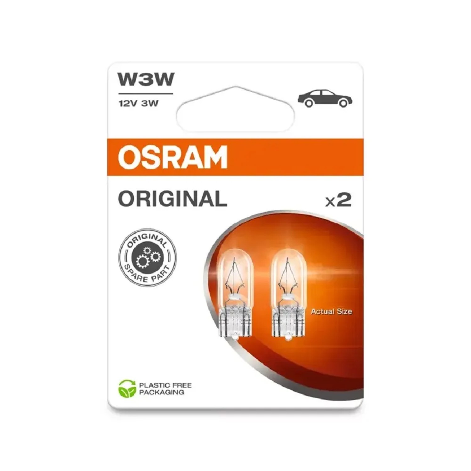 E-shop OSRAM Pomocná autožiarovka Original so skl.nástr.päticou W3W, 12V, 2ks (BLI ECO)