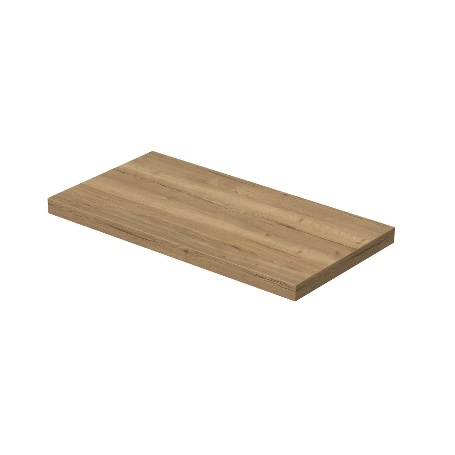E-shop INTEDOOR Umývadlová doska BEE bez výrezu, š. 90 cm, dub Halifax