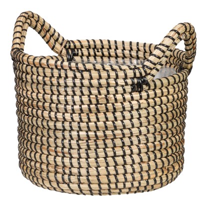 Scheurich Obal na kvetináč z morskej trávy 514, čierna, pr. 22 x 18,5 cm