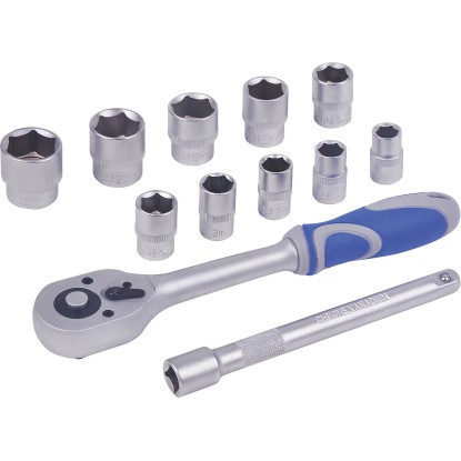 LUX-TOOLS Súprava nástrčkových kľúčov 10 mm (3/8") 12-dielna