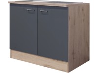 Flex-Well Kuchynská skrinka Morena pod drez, vr. drezu, 100 x 85 x 57,1 cm