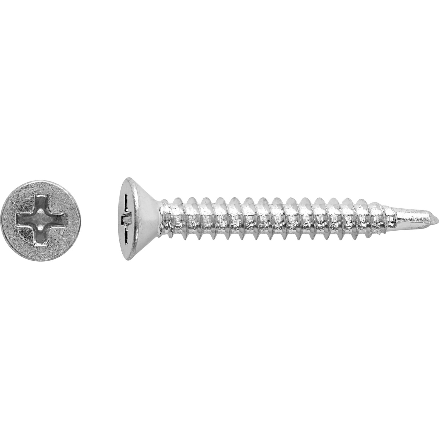 E-shop Samorezná skrutka so zápustnou hlavou PH2 bielo pozinkovaná 4,2 x 32 mm, 20 ks