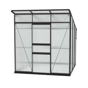 Skleník Vitavia Palma 4450 HKP, čierny, 4,4 m² vrátane základového rámu.