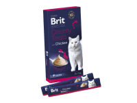 Brit Maškrty pre mačky Premium by Nature Cat Creamy Treats with Chicken, 6x 15 g