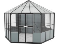 Vitavia Vtáčie voliéra Circus 9000, HKP 6 mm, čierna 383 x 336 x 284 cm, 9 m2