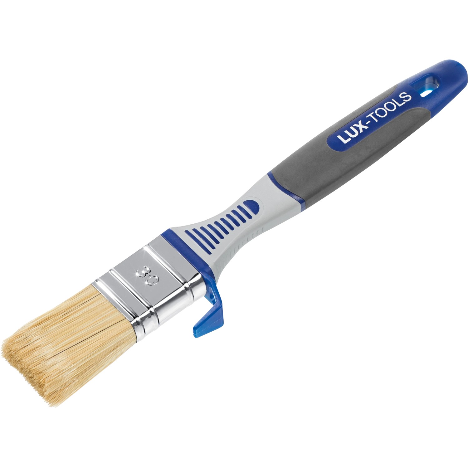 E-shop LUX-TOOLS PRO Plochý štetec na vodou riediteľné farby 3K s háčikom, 30 x 9 mm