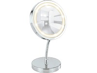 LED Stojace kozmetické zrkadlo Wenko Brolo 3-násobné zväčšenie