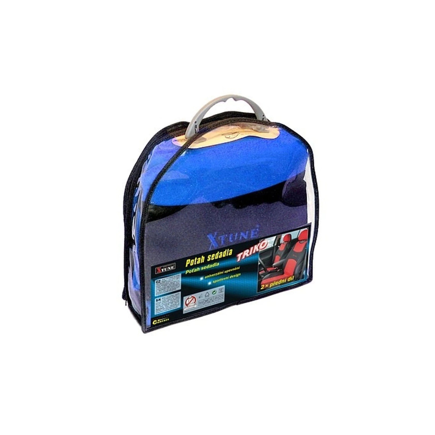 E-shop COMPASS Poťah sedadla TRIKO predné, 2 ks modrý