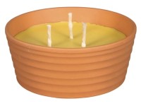 Sviečka Citronella Sirius žltá, miska terakota, pr. 18 cm, 850 g