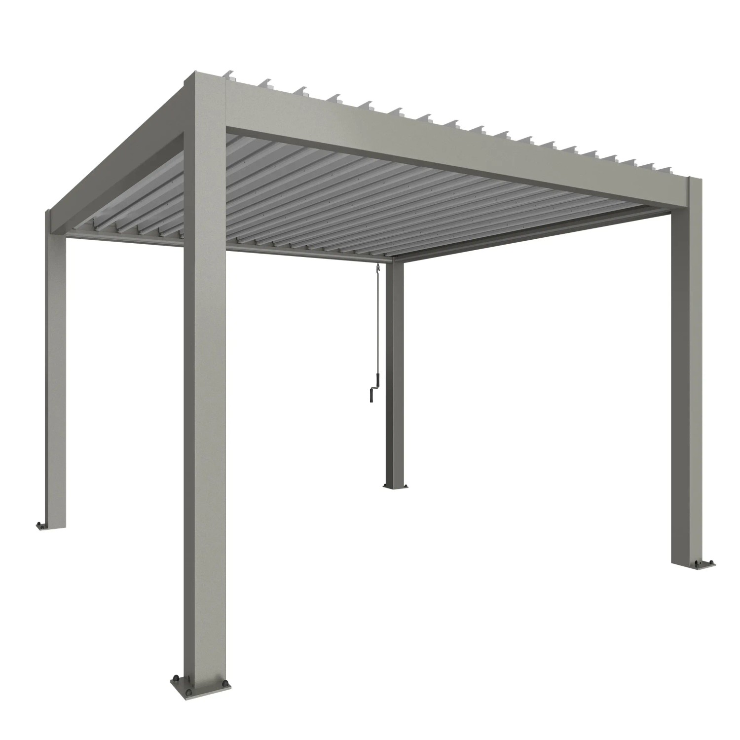 Biohort pergola 3 5 x 3 5 kreme ovo siv strieborn 367 5 x 367 5 cm