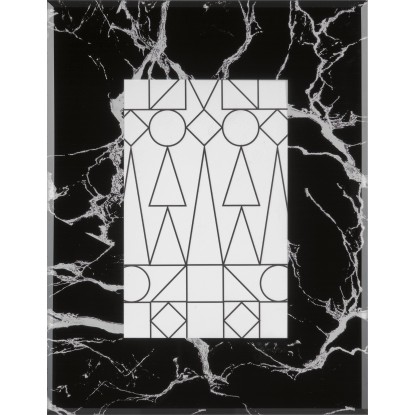 Rám na obrazy zo skla Midnight Mystery mramorový vzhľad čierny 10 x 15 cm