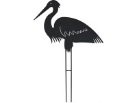 Záhradný zápich bocian tmavo zelený, 90 x 1 x 60 cm