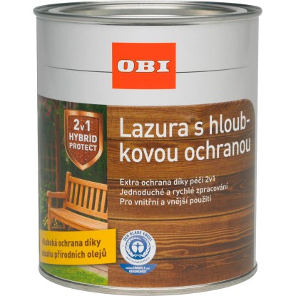 OBI Lazúra na drevo s hĺbkovou ochranou orech 2,5 l