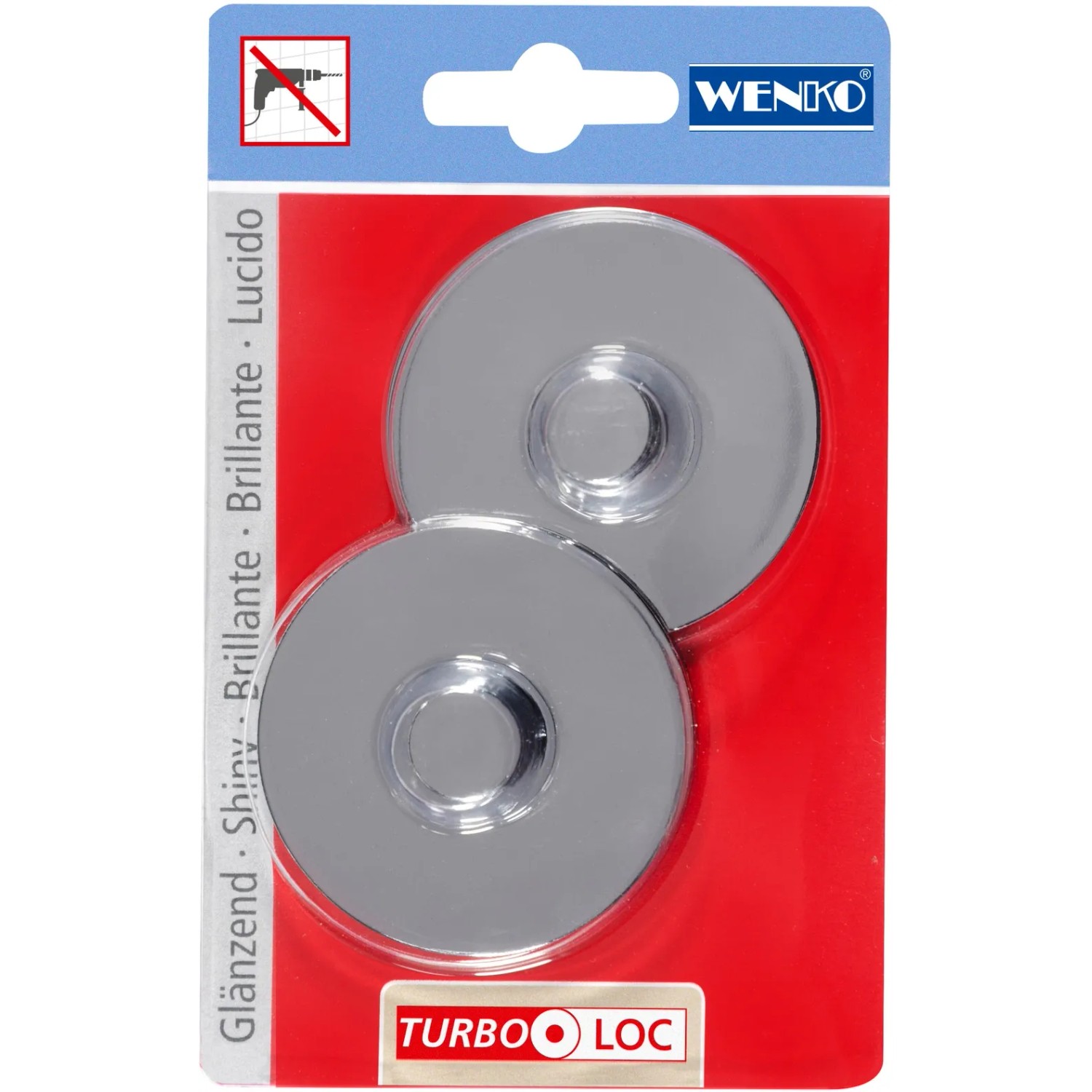 E-shop Wenko Adaptér Turbo-Loc pre sériu Premium/Classic/Style, lesklý chróm, 2 ks