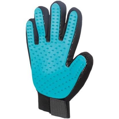 Jollypaw Vyčesávacia rukavica na srsť TPR čierno-modrá 16 x 24 cm