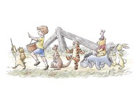 Komár Vlies. fototapety Disney Winnie Pooh Walk Along Another Path 250x100cm
