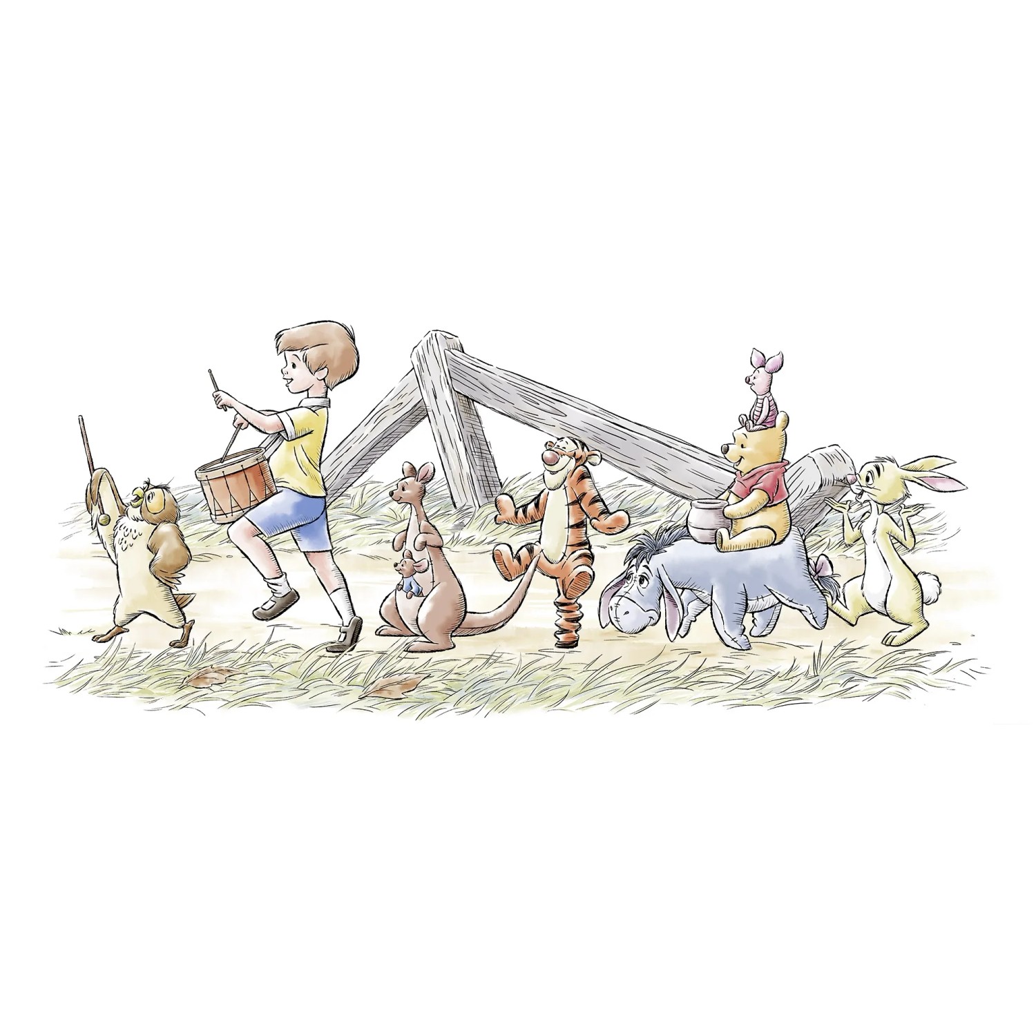 E-shop Komár Vlies. fototapety Disney Winnie Pooh Walk Along Another Path 250x100cm