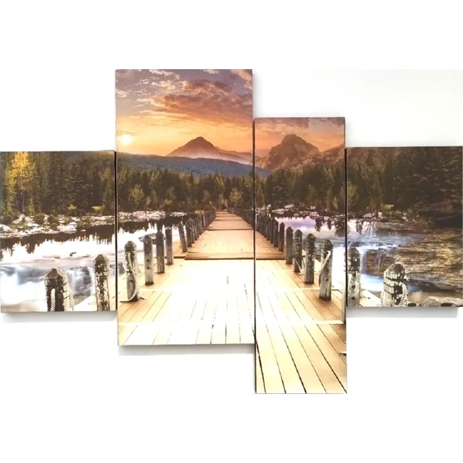 E-shop Bondecor 4dielna súprava obrazov Free 70 x 100 cm
