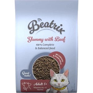 Beatrix Krmivo pre mačky Adult s hovädzím, 1,4 kg
