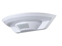 EURAKLES Vonkajšie nástenné LED svietidlo UFO s pohyb. senzorom, biela 10 W IP65