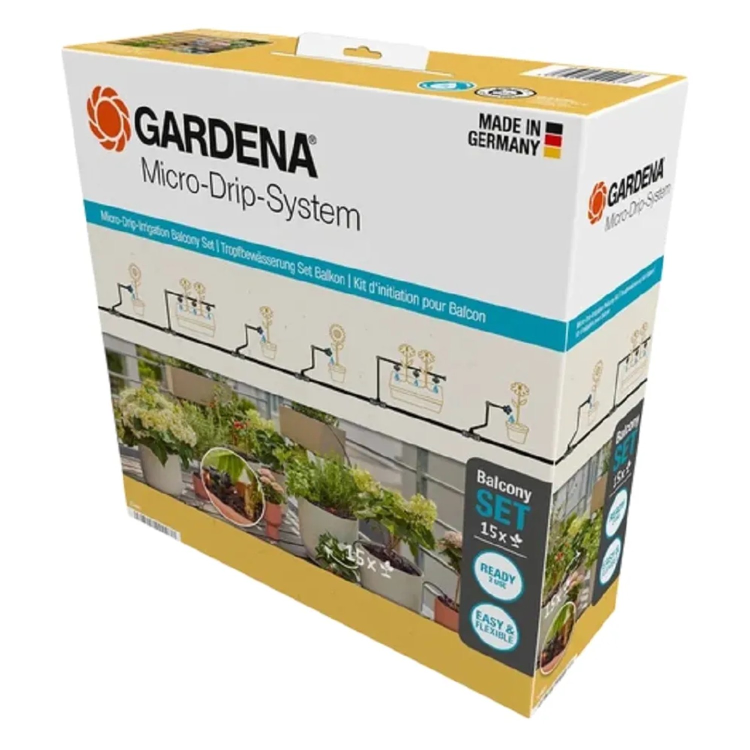 E-shop GARDENA Micro-Drip-System Štartovací set pre balkóny (15 rastlín)