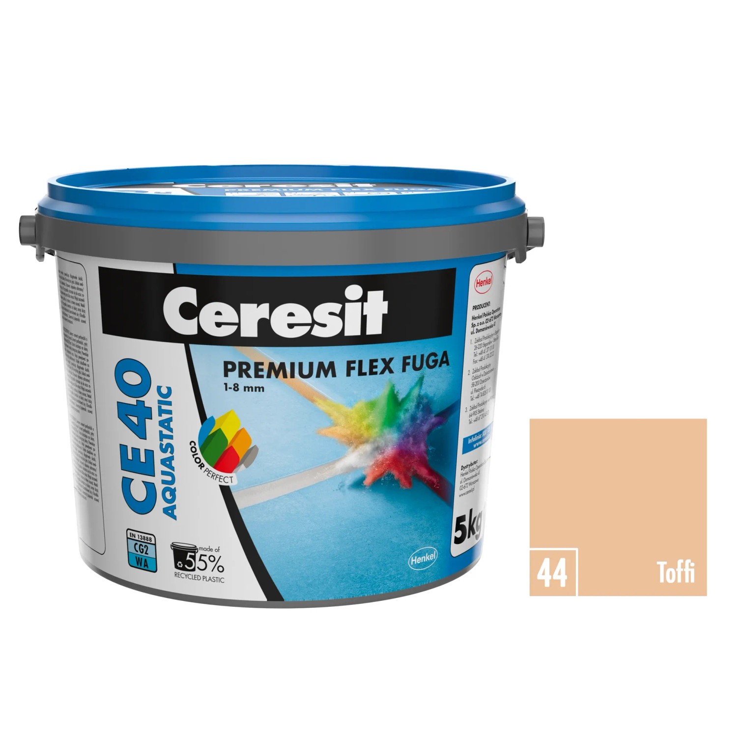 E-shop Ceresit Flexibilná škárovacia hmota CE 40 Aquastatic Toffi, 5 kg