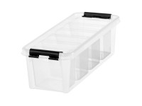 SmartStore Skladovací box Classic s vekom a 4 vložkami, 14 x 28 x 11 cm, 3,5 l